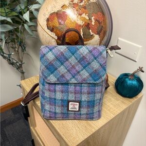Glen Appin Harris tweed 100% Scottish wool Plaid Wool Backpack